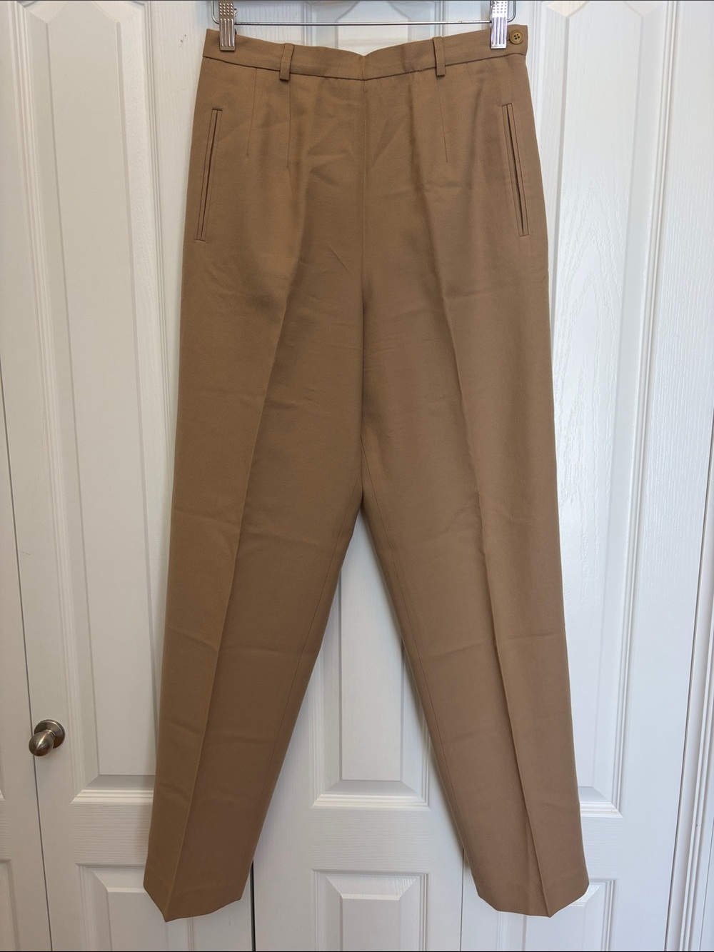 Talbots Vintage Wool Tan Dress Pants Tailored Flat Front 8